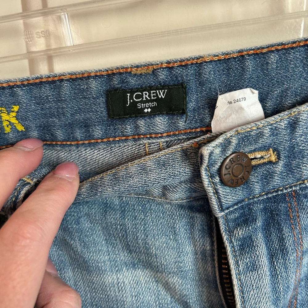 Vintage J Crew Matchstick Y2K Capri Jeans - size 30 - Picture 3 of 5